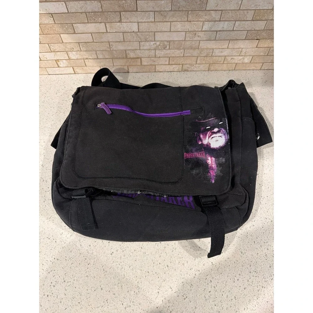 WWE Undertaker Messenger‎ Laptop Bag Purple Black